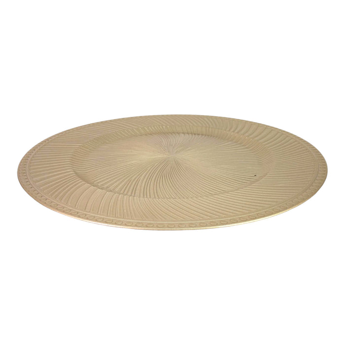 Porta Plato Santini Dorado Líneas 33X33x2cm