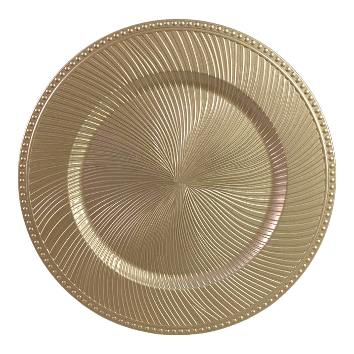 Porta Plato Santini Dorado Líneas 33X33x2cm