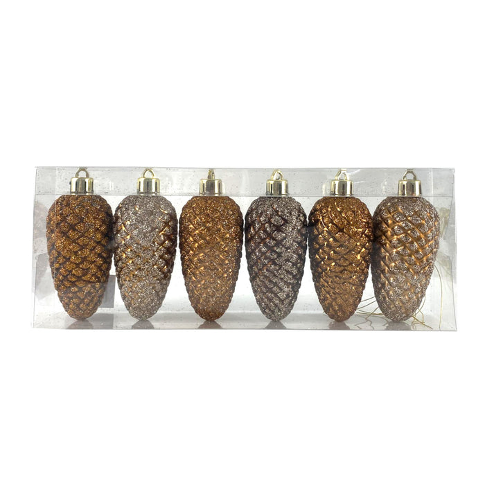 Colgante Santini Pinas Para Árbol Bronce Set 6Piezas 22.6X3.9X8.7Cm