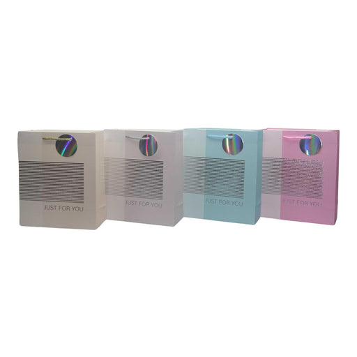 Bolsa de regalo Merletto con líneas y glitter, tamaño pequeño.