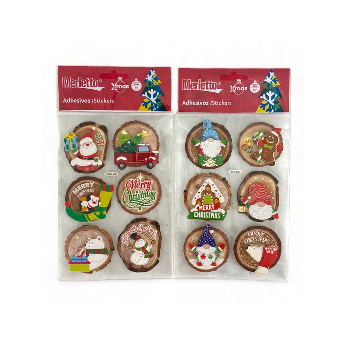 Santini Stickers Navidenos Tronco De Madera B