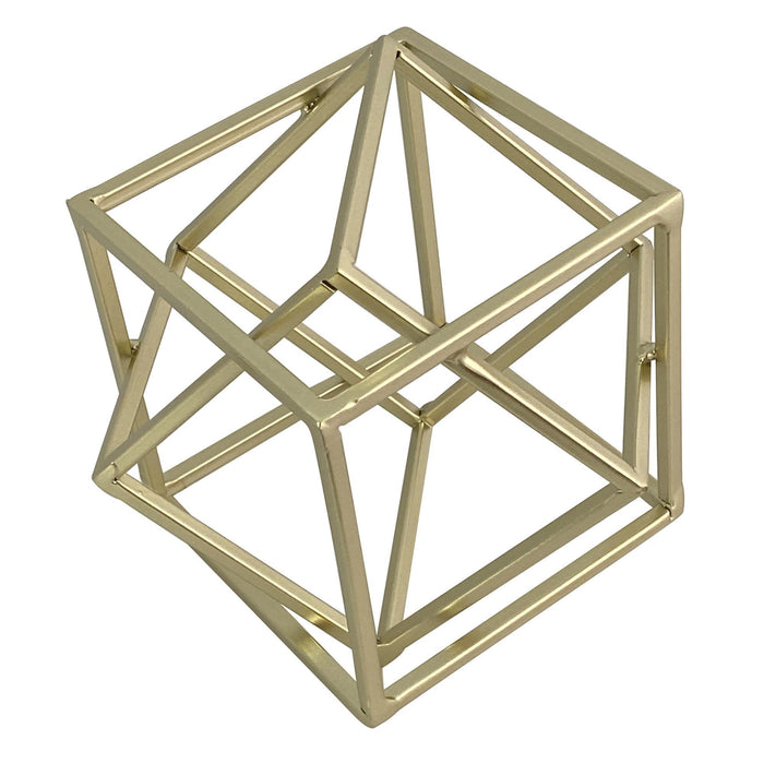 Adorno Decorativo Concepts Life Cubo Dorado 12X12x11cm