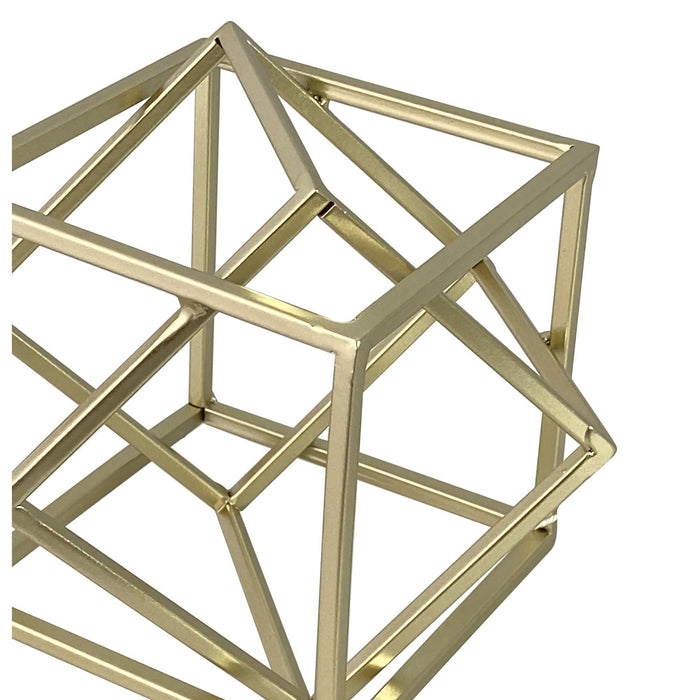 Adorno Decorativo Concepts Life Cubo Dorado 12X12x11cm