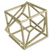 Adorno decorativo Concepts Life en forma de cubo dorado.
