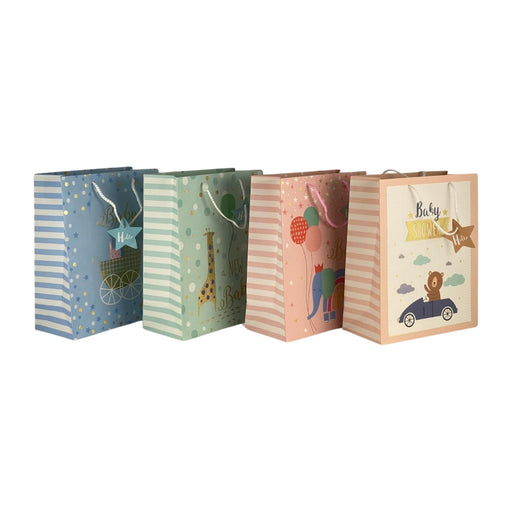 Bolsa de regalo Merletto con diseño de bebé, tamaño mediano.