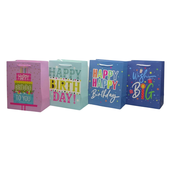 Bolsa De Regalo Merletto Happy Birthday Tamaño S