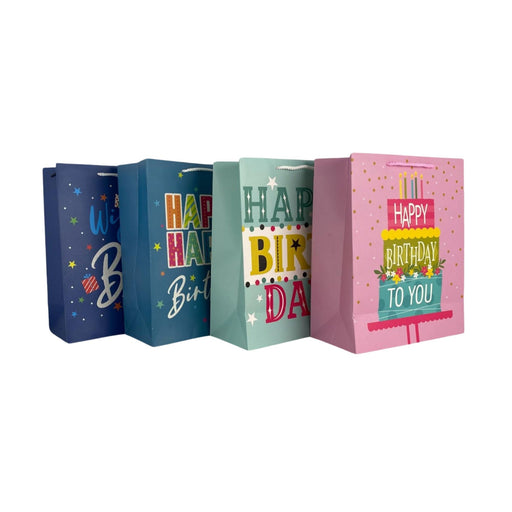 Bolsa de regalo Merletto de Happy Birthday, tamaño mediano.