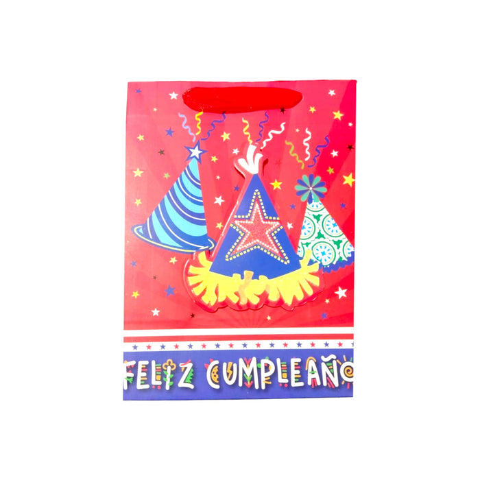 Bolsa De Regalo Merletto Feliz Cumpleaños Tamaño S