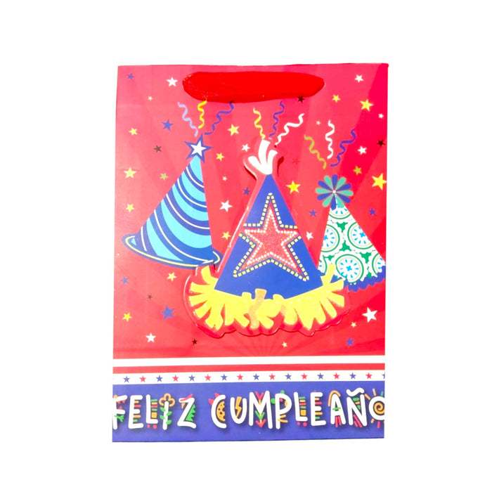 Bolsa De Regalo Merletto Feliz Cumpleaños Tamaño M