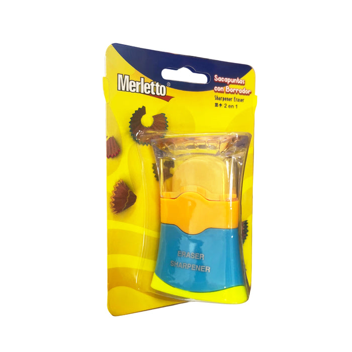 Tajador Dúo Y Borrador Merletto 3 En 1