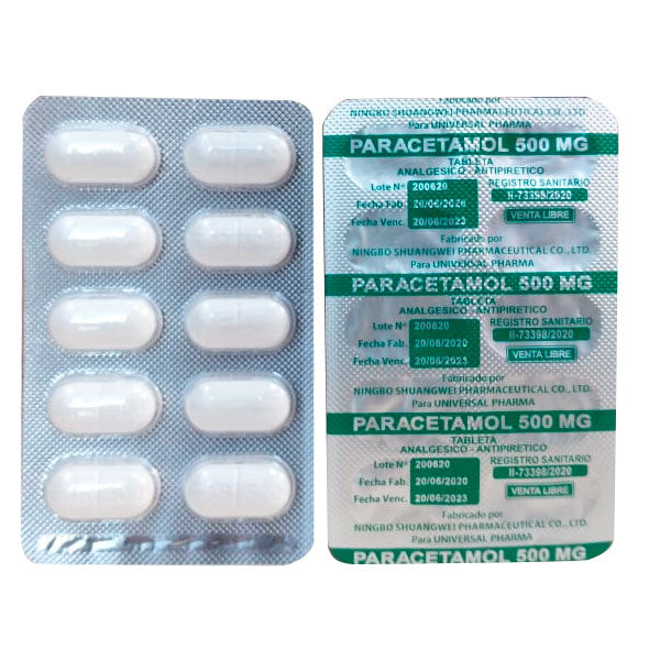Paracetamol 500Mg Generico X Tableta