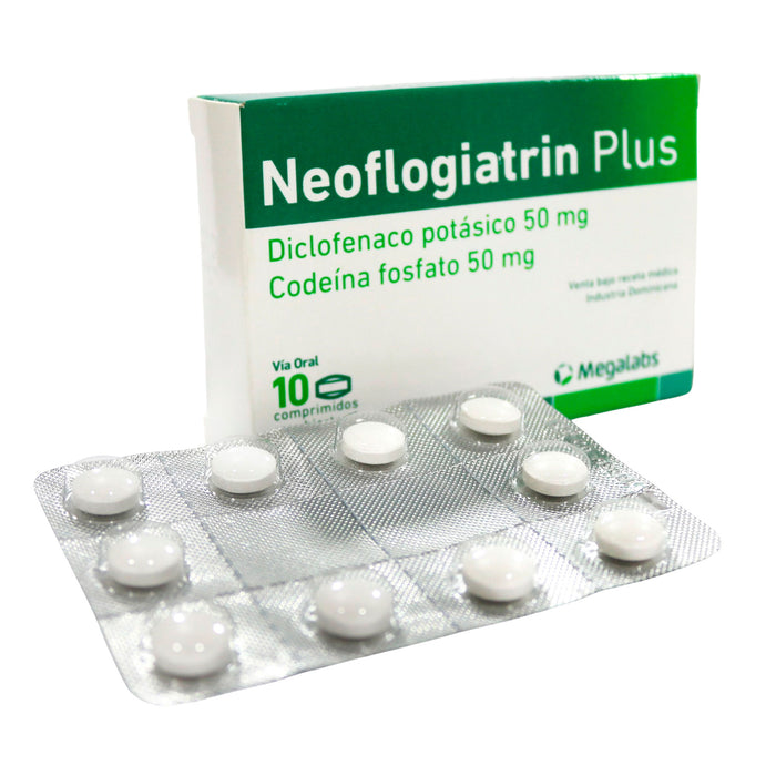 Neoflogiatrin Plus Diclofenaco Y Codeina X Tableta