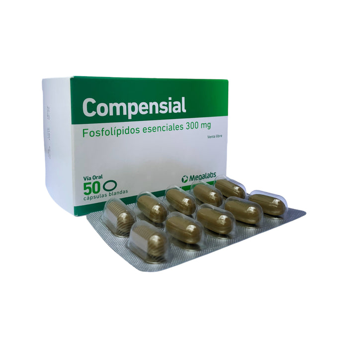 Compensial 300Mg Fosfolipidos Esenciales X 50 Capsulas Blandas