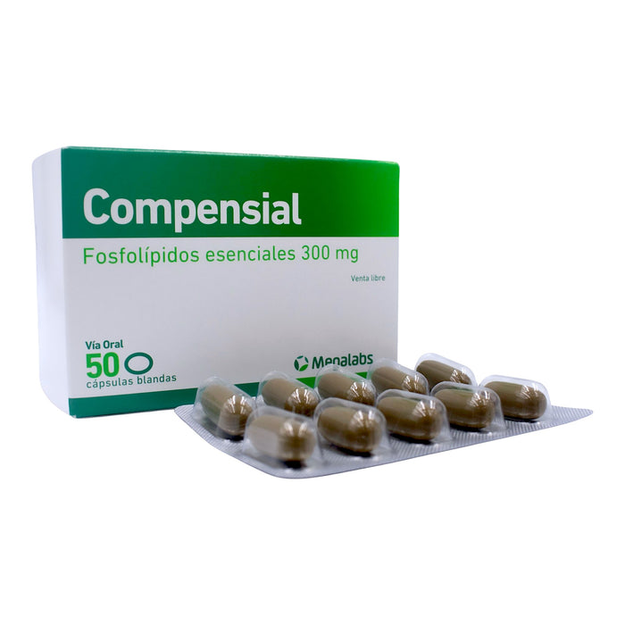 Compensial 300Mg Fosfolipidos Esenciales X 50 Capsulas Blandas