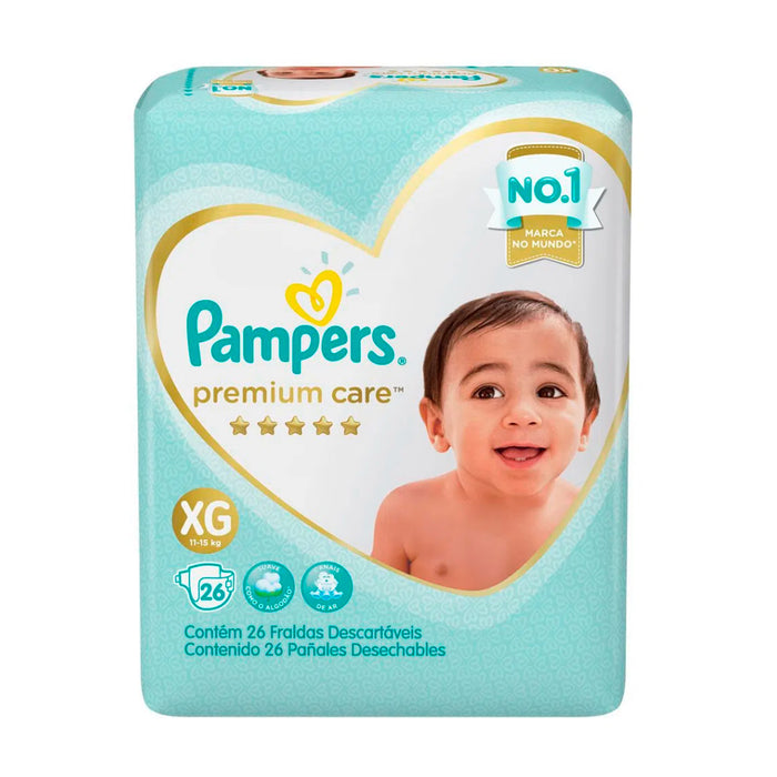 Pampers Premium Care Talla Xg 11 A 15Kg X 26 Unidades