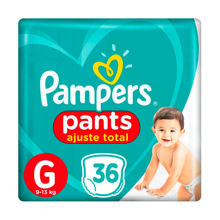 Pampers Pants Ajuste Total Talla G 9 A 13Kg X 36 Unidades