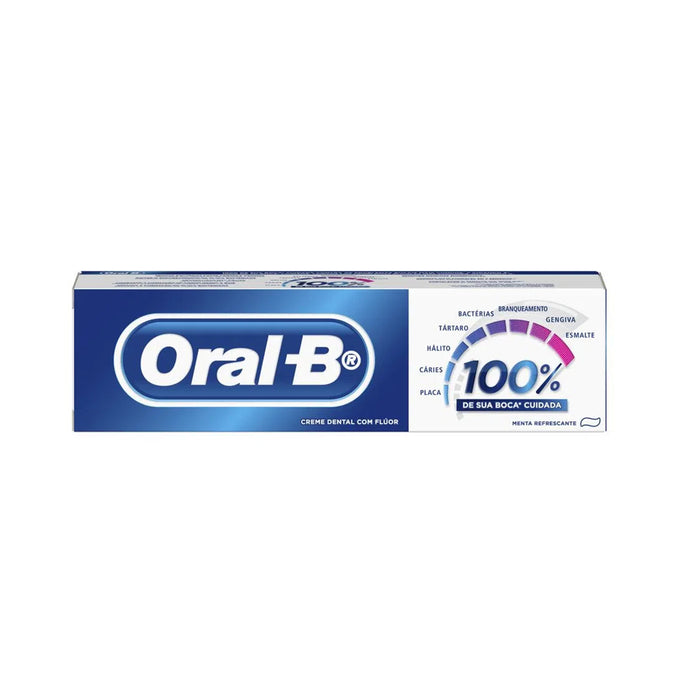 Oral B Pasta Dental 100% Menta Refrescante Con Fluor X 55Ml