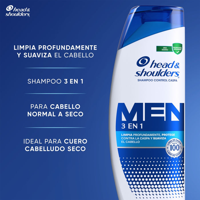 Shampoo Head And Shoulders Men 3 En 1 X 650Ml