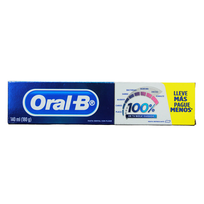 Oral B Pasta Dental Cuidado De Boca 100% X 140Ml