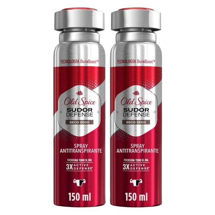 Antitranspirante Spray Old Spice Sudor Defense 2 Pack X 150Ml