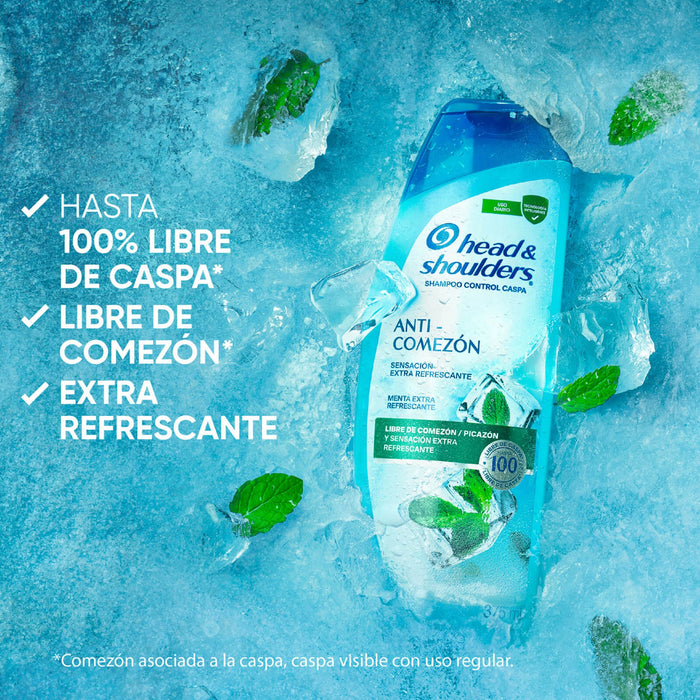 Shampoo Head And Shoulders Anti-Comezon Menta Xtra X 375Ml