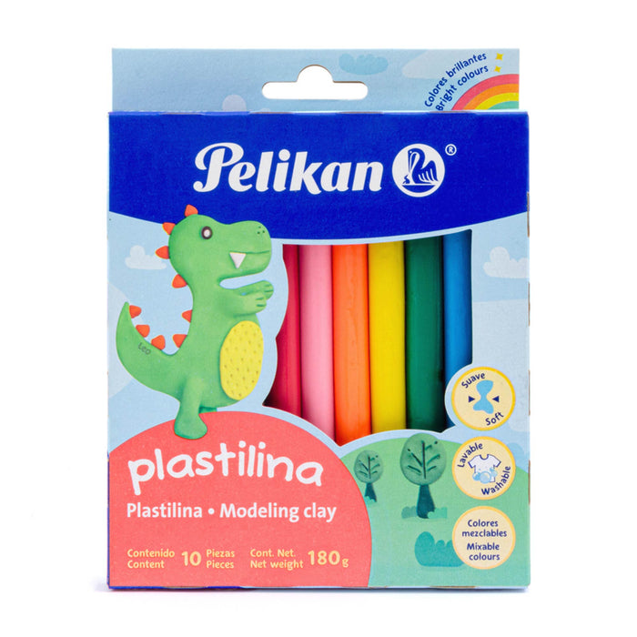 Plastilina Pelikan Colores Surtidos X 10 Unidades