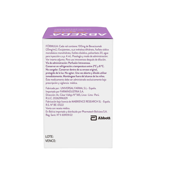 Abxeda Bevacizumab 100Mg/4Ml X Ampolla