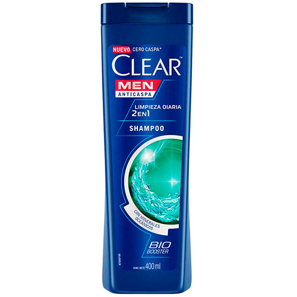 Clear Men Shampoo Anticaspa Dual Efect 2 En 1 X 400Ml