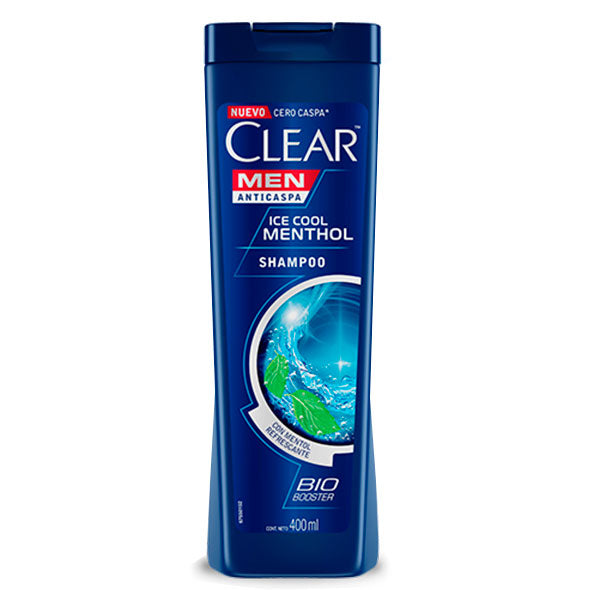 Clear Men Shampoo Anticaspa Ice Cool Menthol X 400Ml