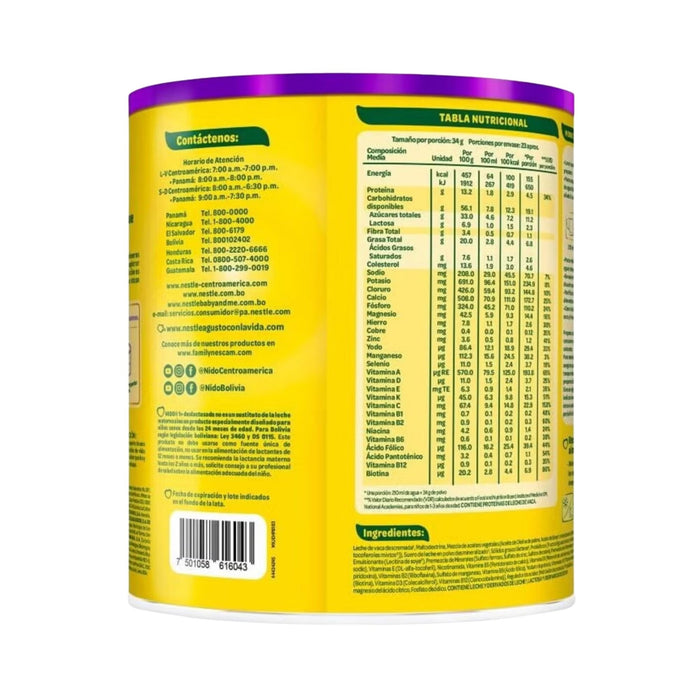 Nido Crecimiento 1+ Deslactosada Lata X 800G