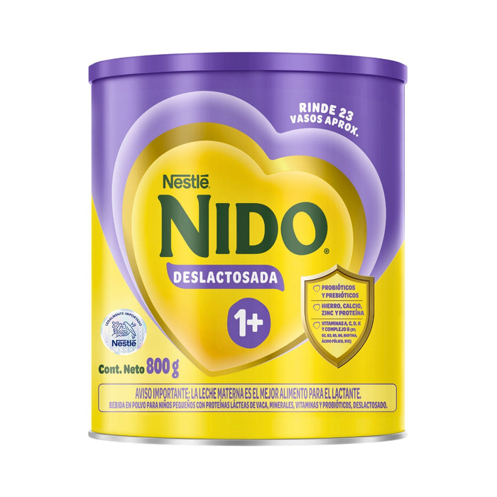 Nido Crecimiento 1+ Deslactosada Lata X 800G