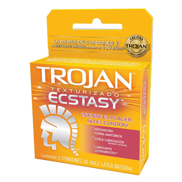 Preservativo Trojan Texturizado Ecstasy X 2 Unidades
