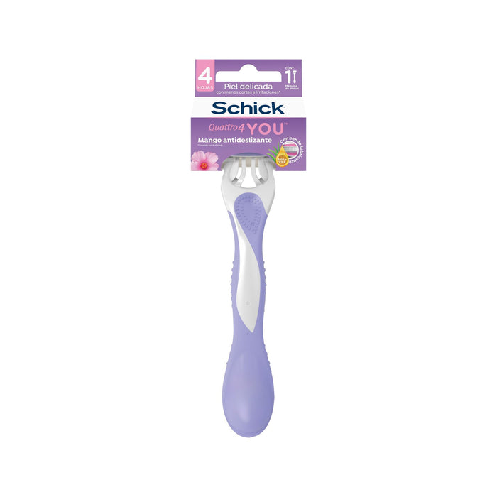 Rasuradora Schick Quattro 4 Piel Delicada X Unidad