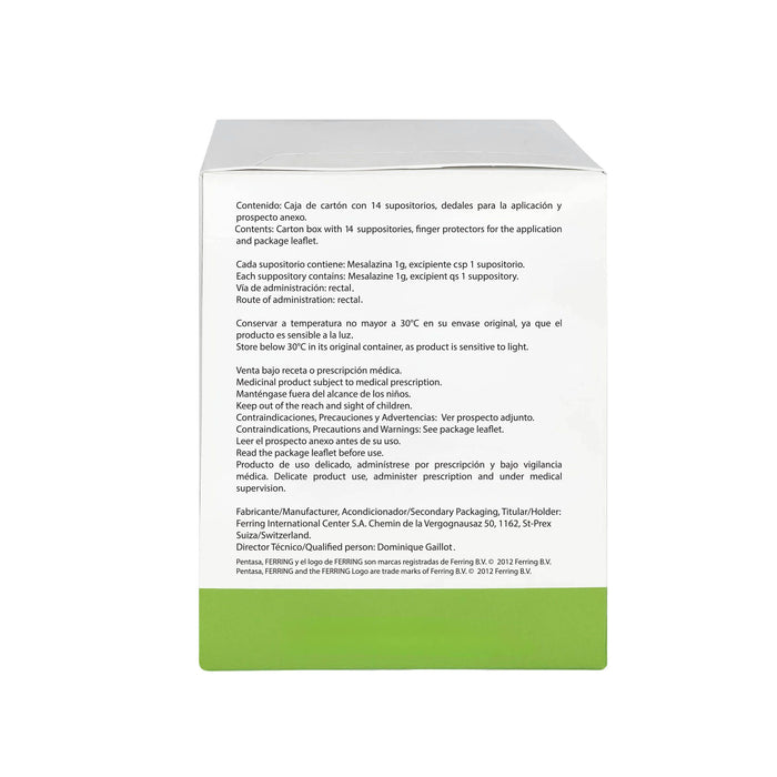 Pentasa Mesalazina 1G X Supositorio