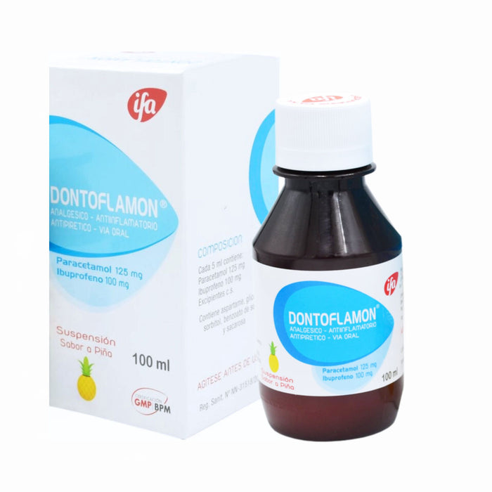 Dontoflamon Ibuprofeno / Paracetamol Sabor A Piña Suspensión X 100Ml