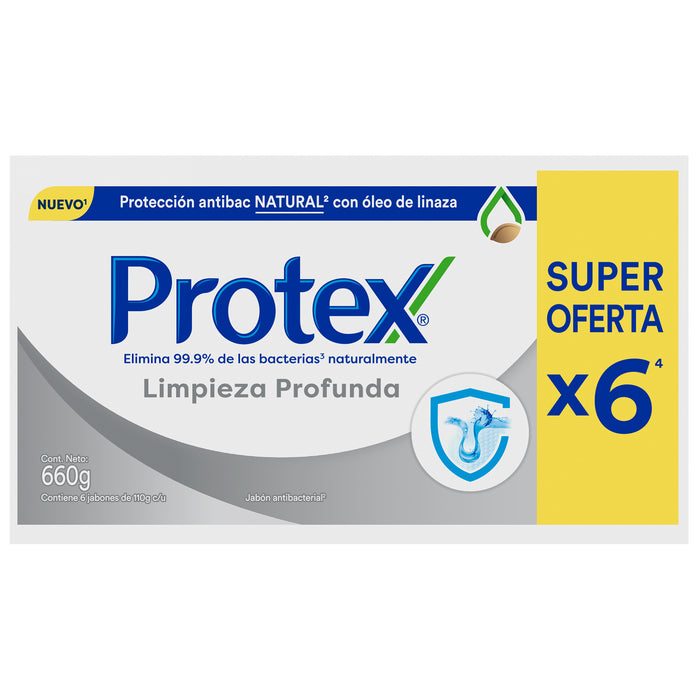 Protex Pack Jabon Limpieza Profunda 6 Unidades X 110G