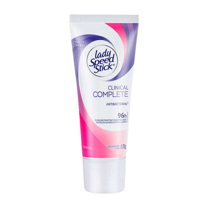 Crema Antitranspirante Lady Speed Stick Clinical Complete Antibacterial Tubo X 70G