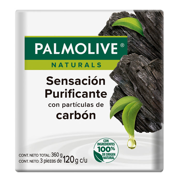 Palmolive Pack Jabon Carbon 3 Unidades X 120G