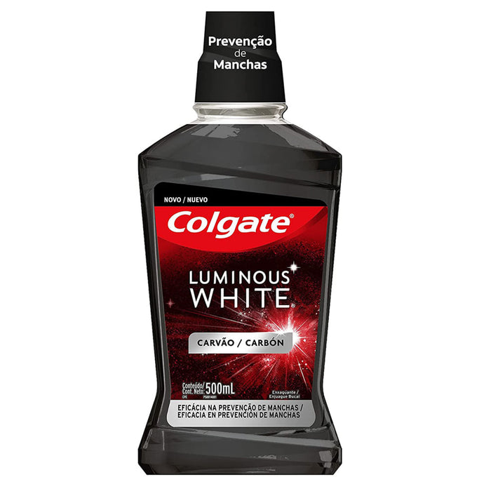 Colgate Enjuague Bucal Luminous White Carbon X 500Ml