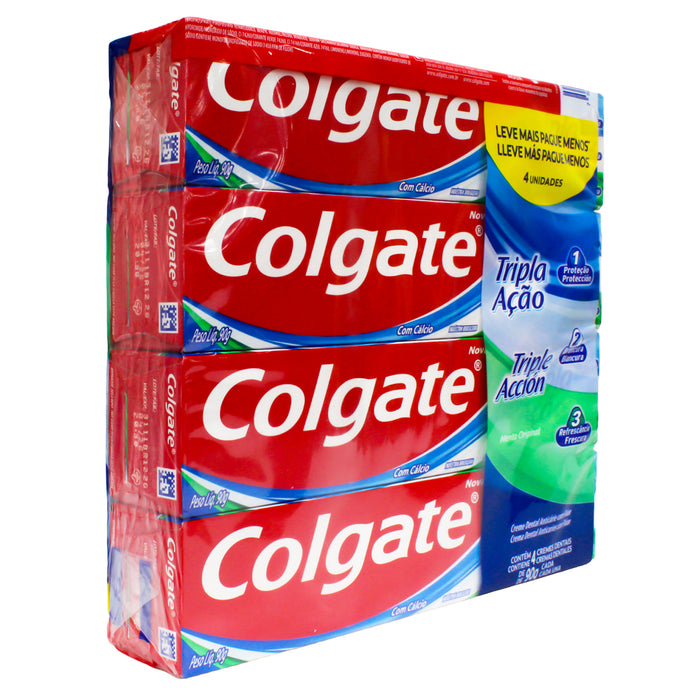 Colgate Pack Triple Accion Crema Dental 90G X 4 Unidades