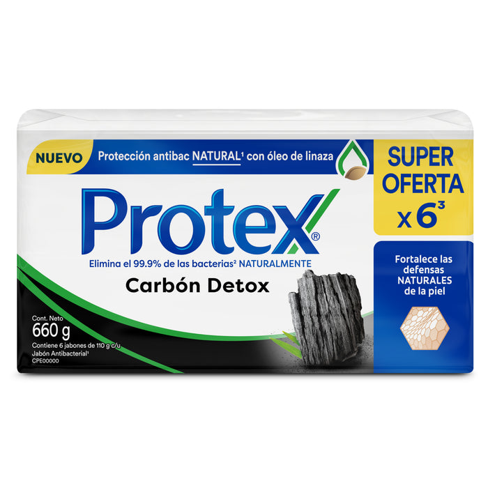 Protex Pack Jabon Carbon Detox 110G X 6 Unidades