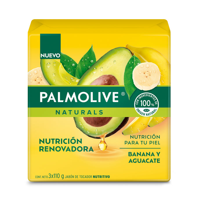 Palmolive Pack Jabon Banana Y Aguacate 110G X 3 Unidades