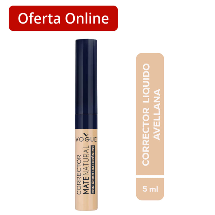 Corrector Liquido Vogue Mate Natural Avellana X 5Ml