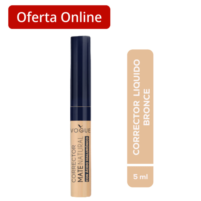 Corrector Liquido Vogue Mate Natural Bronce X 5Ml