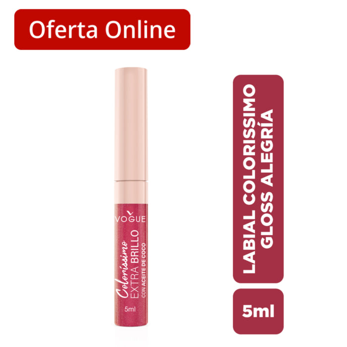Labial Liquido Vogue Colorissimo Extra Brillo Alegría X 5Ml