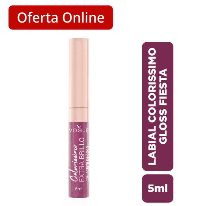 Labial Liquido Vogue Colorissimo Extra Brillo Fiesta X 5Ml