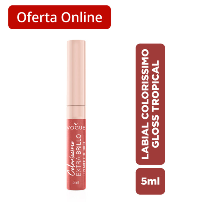 Labial Liquido Vogue Colorissimo Extra Brillo Tropical X 5Ml