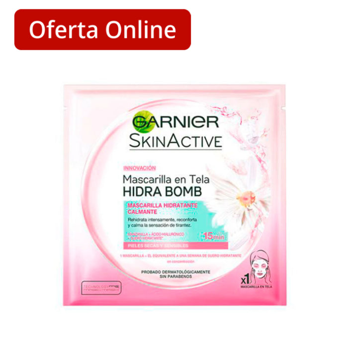 Garnier Mascarilla Facial Hidratante Y Calmante X Unidad