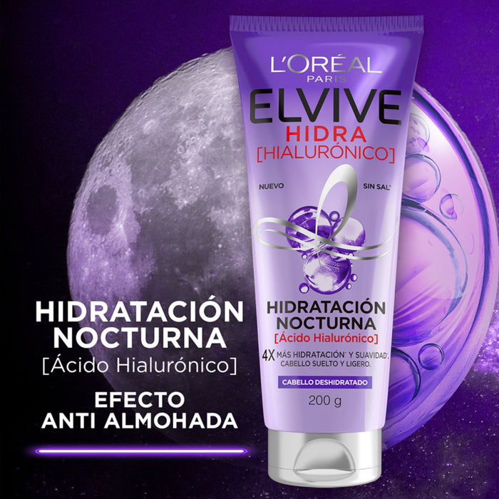 Mascarilla Elvive Nocturna Hidra Hialurónico - Cabello Deshidratado X 200Ml