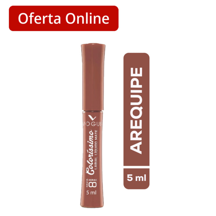 Labial Liquido Mate Vogue Colorissimo Arequipe X 5Ml
